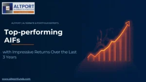 Top-performing AIFs with impressive returns over 3 years and rising growth chart Altport banner