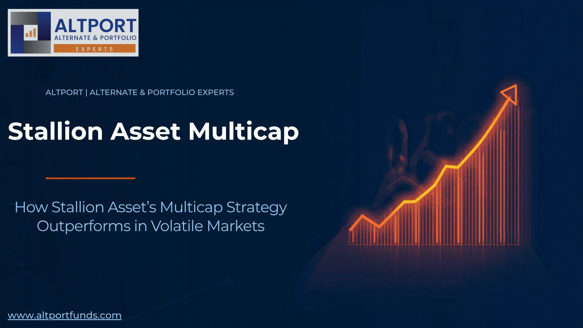 Stallion Asset multicap strategy outperforming in volatile markets with rising growth chart Altport banner