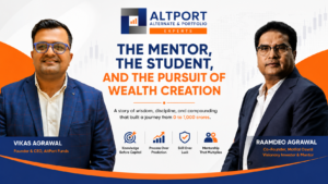 Image Alt Text: Vikas Agrawal and Raamdeo Agrawal discussing mentorship, focused investing, and long-term wealth creation through alternative investments.
