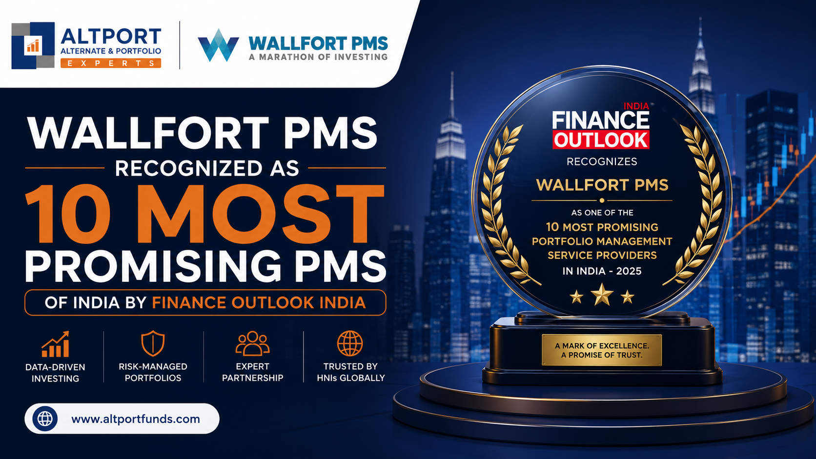 Wallfort PMS Earns Spot Among India’s 10 Most Promising Portfolio Management Service Providers
