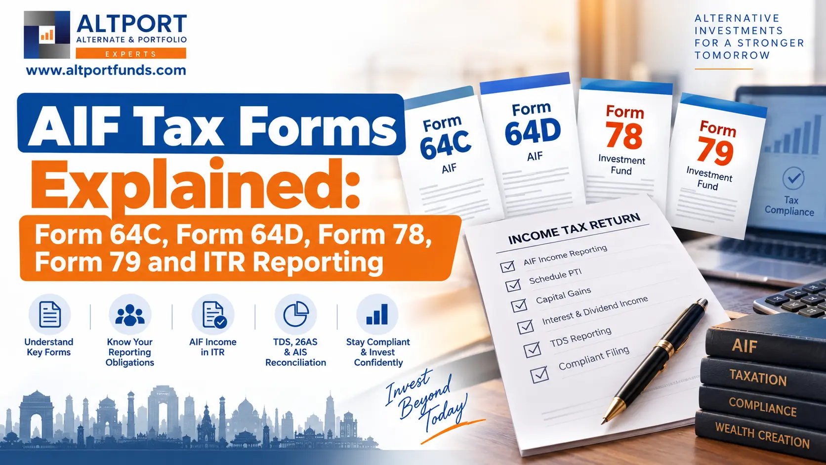 AIF Tax Forms Explained: Form 64C, Form 64D, Form 78, Form 79 and ITR Reporting