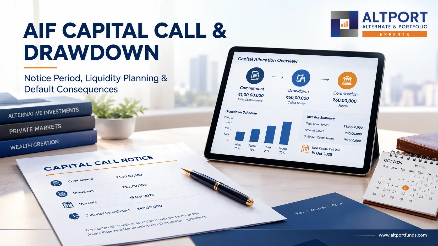 AIF capital call and drawdown process in India