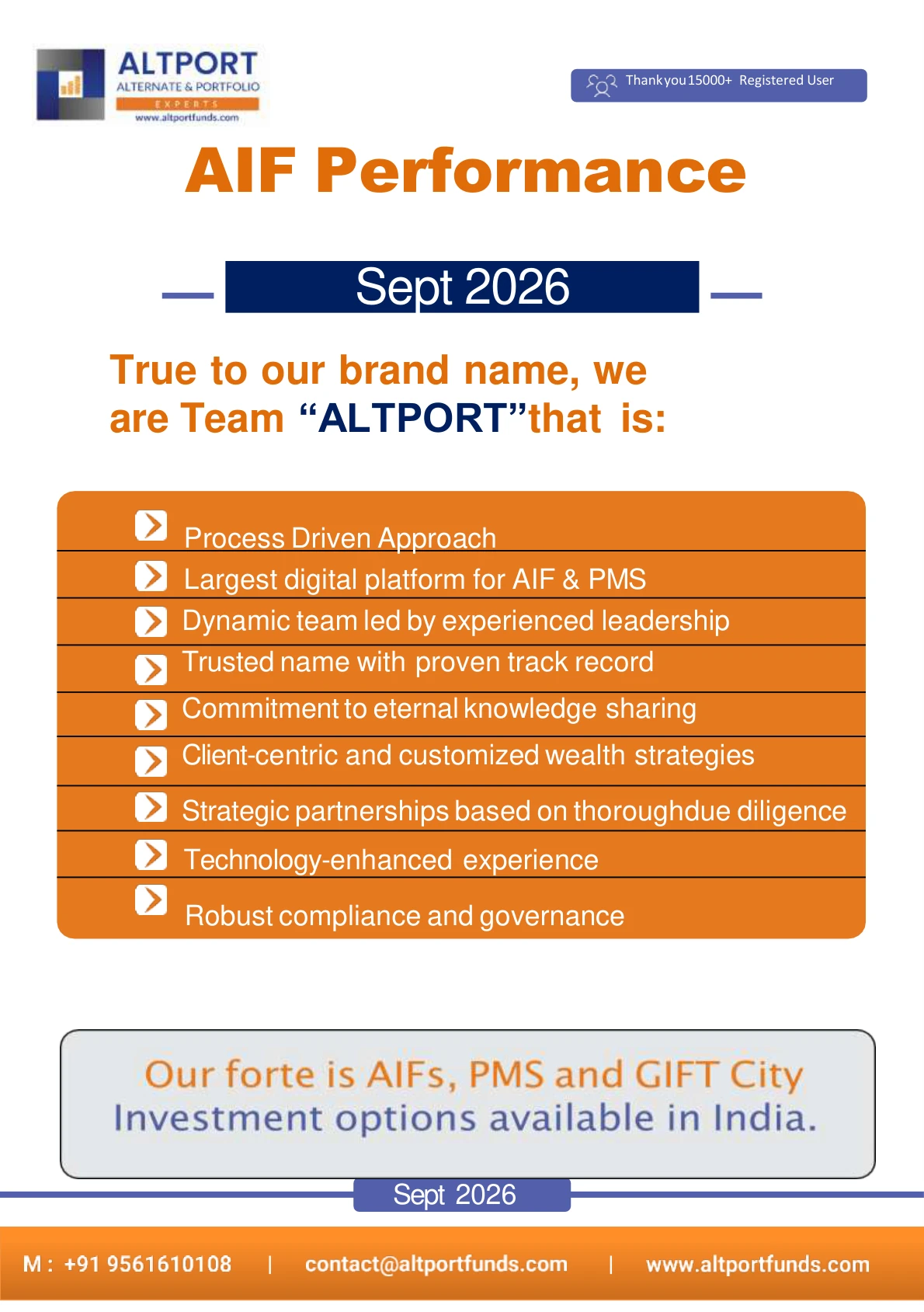 AIF Performance Report September 2026