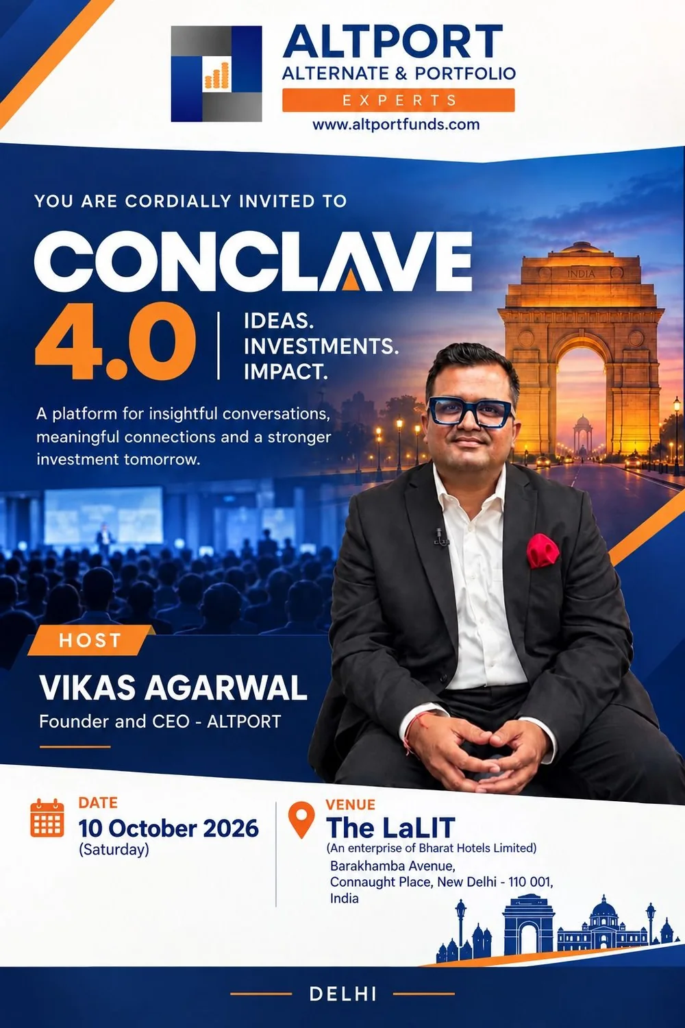 ALTPORT Conclave 4.0 invitation, 10 October 2026 at The LaLiT, New Delhi