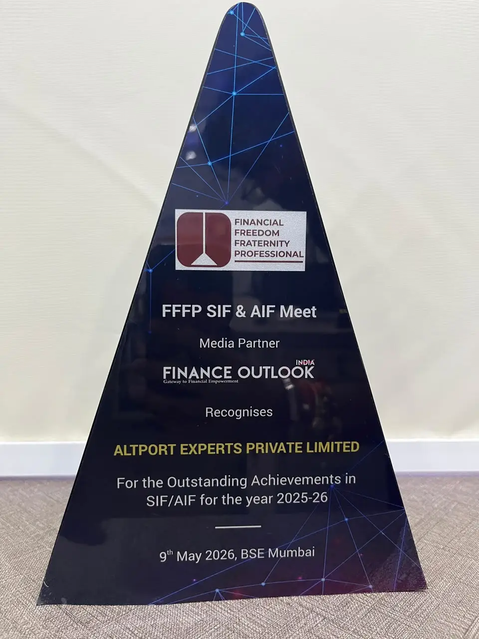 ALTPORT receiving the SIF and AIF Achievement Award