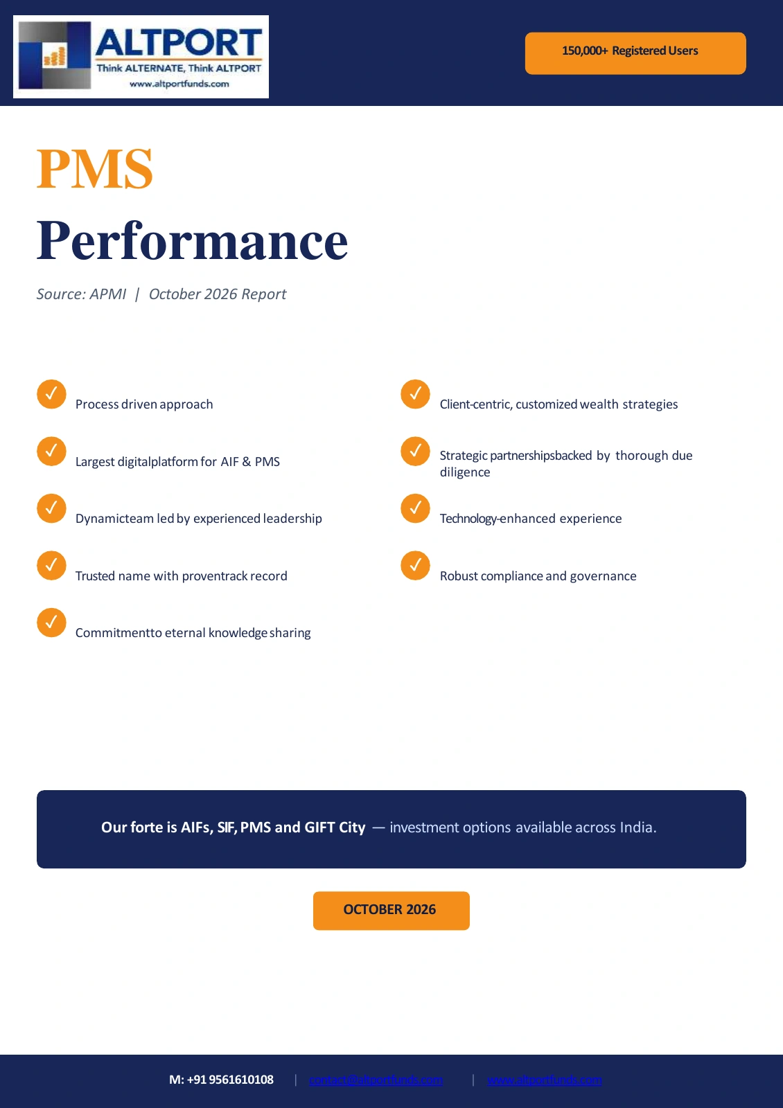 ALTPORT PMS Performance Report  – October 2026