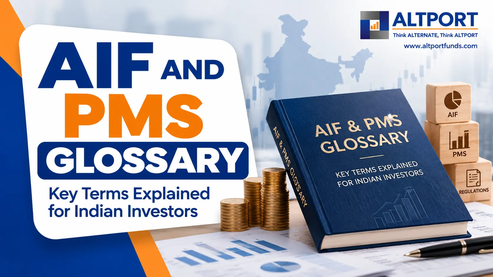 AIF and PMS glossary explaining investment terms, fees, risks, returns, liquidity and taxation in India