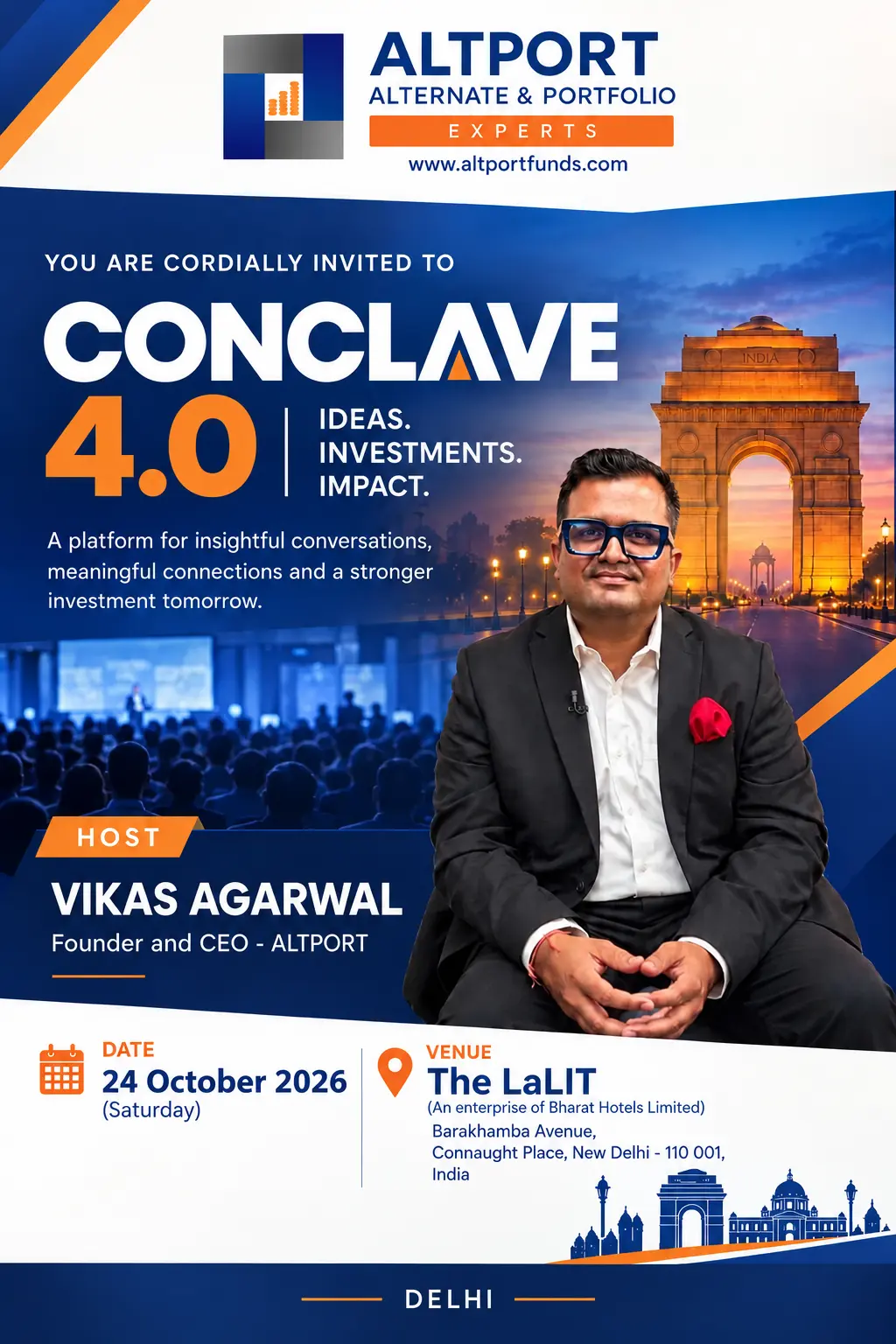 ALTPORT Conclave 4.0 invitation, 24 October 2026 at The LaLiT, New Delhi
